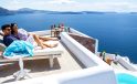 Andronis Luxury Suites Sunset villa Socrates terrace with sunbeds