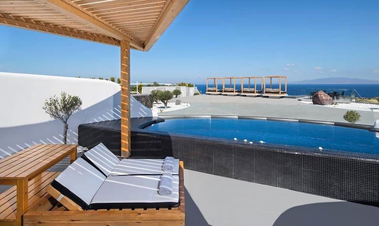Elea Resort in Santorini pool with sea view