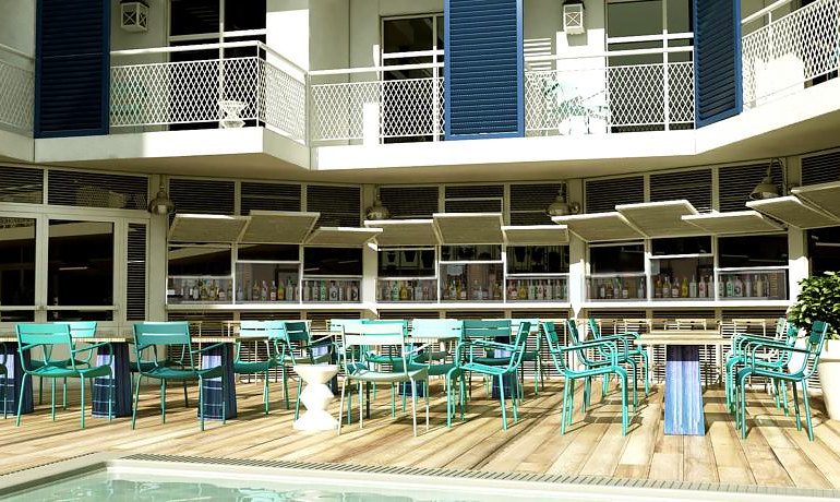 Hotel Delamar pool bar