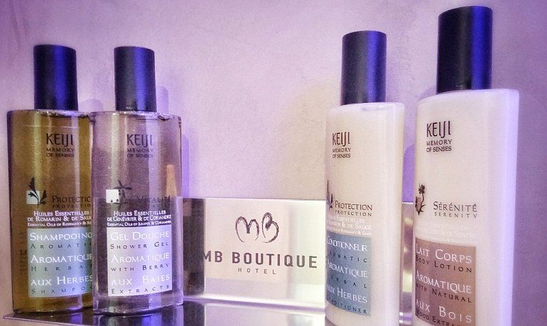 MB Boutique Hotel toiletries