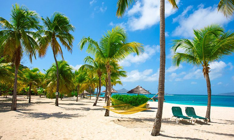 Palm Island Resort beach hammocks